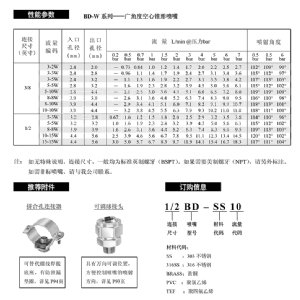 直線型空心錐噴嘴-BD